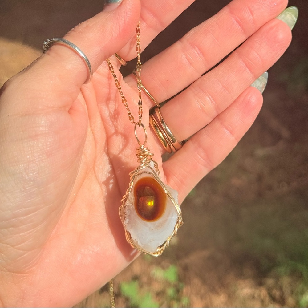 1 time find ✨Very rare fire opal statement necklace - Picture 3 of 7